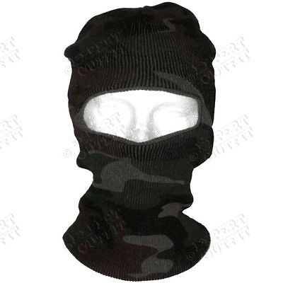   Camo Camouflage 1 HOLE BEANIE HAT CAP FACE SHIELD NEW HUNTING #E1211