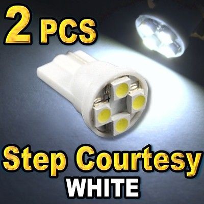 White T10 168 194 4 SMD LED Bulbs For Step Courtesy Side Door 