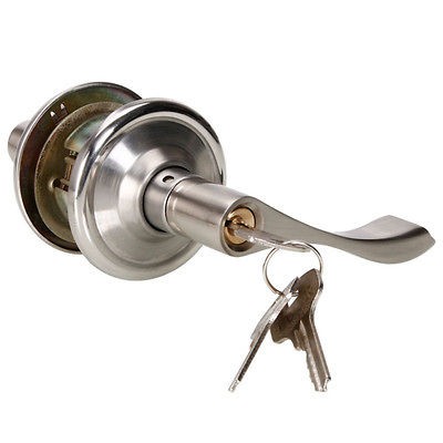 New Stainless Steel Door Lock Pull Handles Knobs Level Entry Exterior 