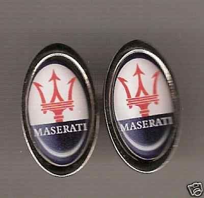 MASERATTI CUFF LINKS SILVER IN BOX COLLECTABLE BNIB M