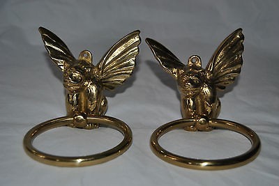 Gothic Gargoyle Brass Towel Holders (Hearse Embalming)