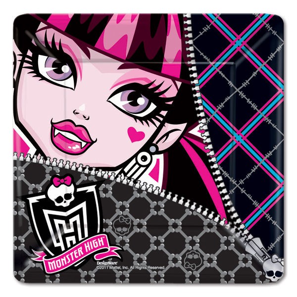 Monster High Dessert Plates Square 8 ct