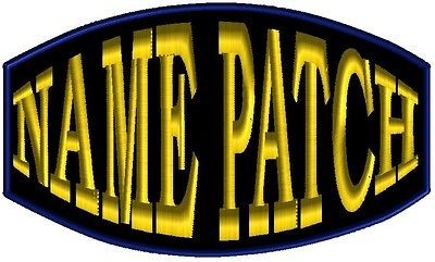 Custom Embroidered Name Patches BOLD Biker Motorcycle Tag Badge Name 