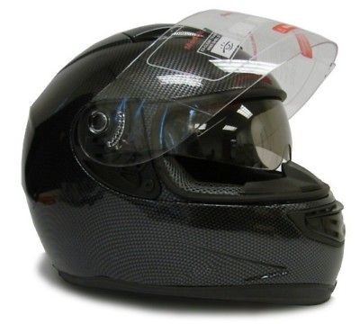   DUAL SHIELD FULL FACE MOTORCYCLE SPORTBIKE HELMET SMOKE SUN VISOR~M