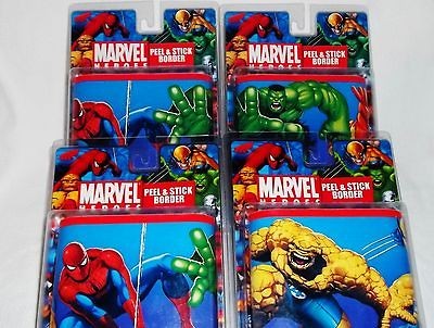   MARVEL Heroes Peel & Stick Wallpaper Borders~Made USA~REPOSITIONABLE