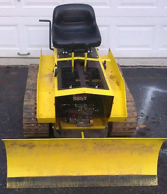 VINTAGE STRUCK MINI DOZER CRAWLER WITH BLADE, SNOW PLOW, RECENTLY 