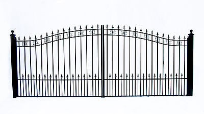 IRON DUAL SWING GATE ST. PETERSBURG NEW STYLE DRIVEWAY GATES 12