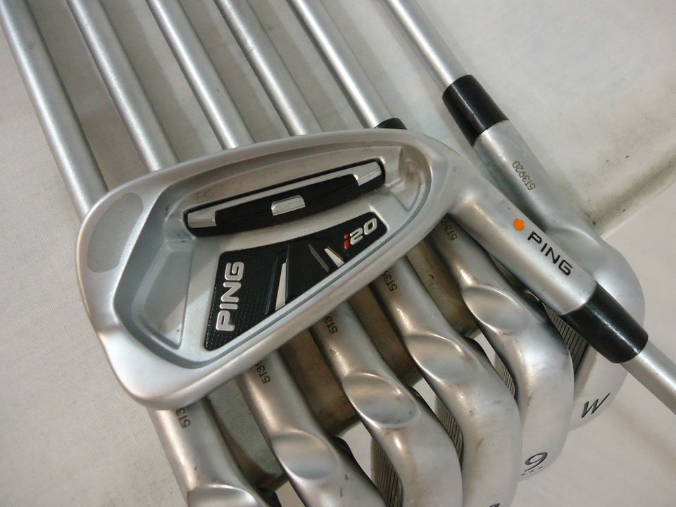   * PING I20 I 20 ORANGE DOT IRONS 4 PW KBS C TAPER X FLEX IRONS +1/2