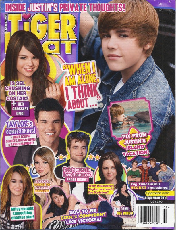 TIGER BEAT MAGAZINE JUSTIN BIEBER LAUTNER GOMEZ POSTERS