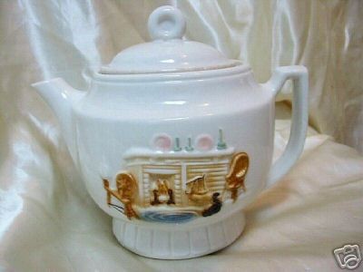 Porcelier Vitreous China Cabin Hearth Tea Pot USA