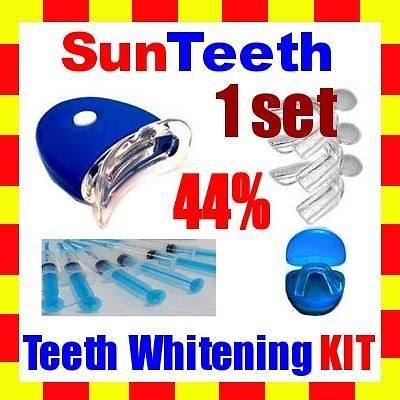1set 44% Teeth Whitening KIT Tooth Whitener Syringe LED