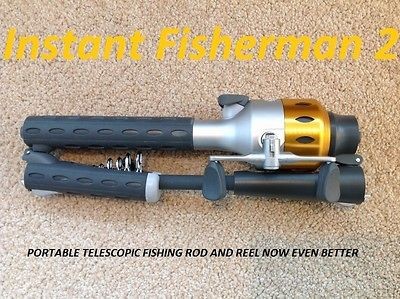 INSTANT FISHERMAN 2 Portable Telescopic Fishing Rod and Reel Combo on  PopScreen