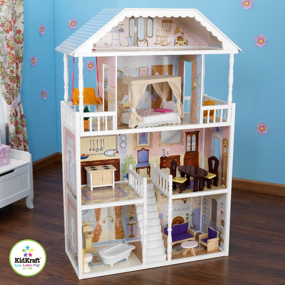 Kidkraft Savannah Southern Mansion Dollhouse w Furniture Barbie Bratz 