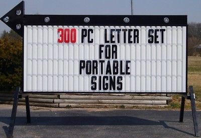 New 8 Plastic Outdoor Readerboard Marquee Sign Letters 8 ON 8 7/8 