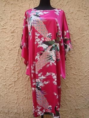 Traditional Chinese Women Lady Sleepwear Pyjama Night Dress Peacock 