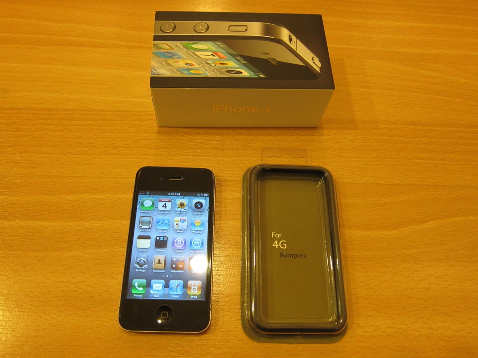   Unlocked iPHONE 4 16GB Black+att/tmobile GSM GPS,Wifi,No Contract+Case