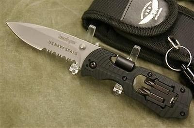 KERSHAW HAWK MULTI TOOL US NAVY SEALS KNIFE TOOL KIT/HOLSTER & EAR 