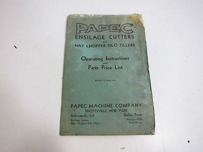 OLD 1939 PAPEC ENSILAGE CUTTERS HAY CHOPPER SILO FILLERS OPERATING 