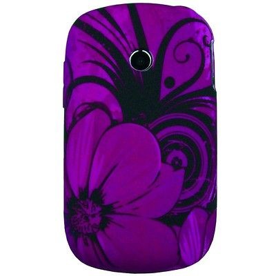 New For LG 800G designer Purple floral rubberized cell phone cover 