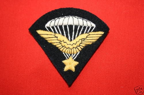 FRENCH 1ST RCP R.C.P. PARACHUTE BREVET BADGE #2 BLACK