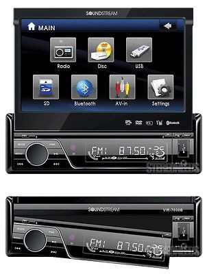 SOUNDSTREAM VIR 7830B 7 TOUCH SCREEN MONITOR BLUTOOTH CAR DVD/CD/ 