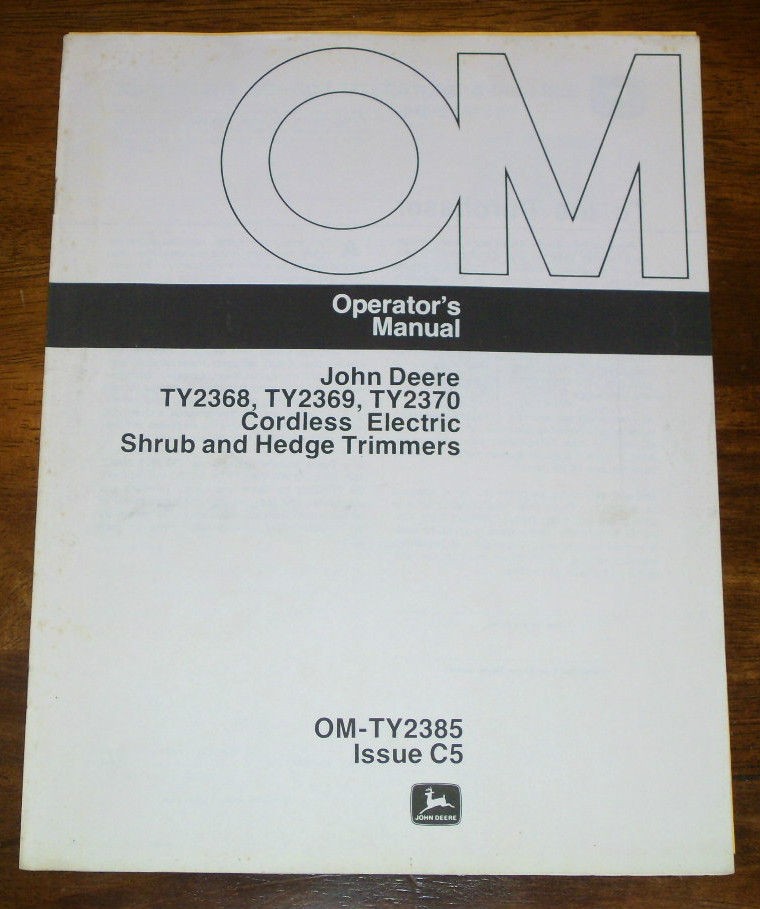   TY2368 TY2369 TY2370 Electric Shrub Hedge Trimmers Operators Manual