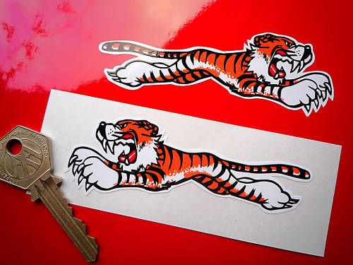 TRIUMPH LEAPING TIGER SUNBEAM 100mm car bike stickers