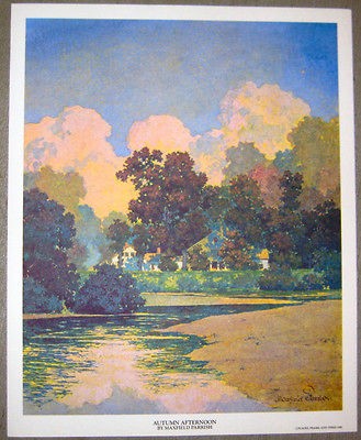 MAXFIELD PARRISH   AUTUMN AFTERNOON   ORIGINAL PRINT