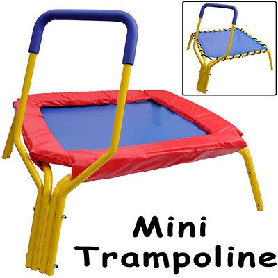 Mini Trampoline 34 Handrail Bar Pad Indoor Kids Child Rebounder 