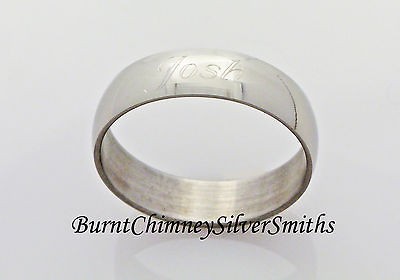   Economy Stainless Steel Name Ring For Men or Women Promise Ring