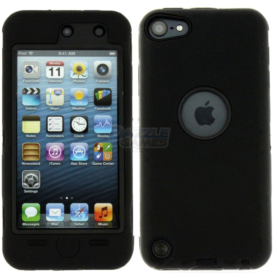 Tripe Layer Deluxe Hybrid Hard Gel Case Cover for iPod Touch 5th 