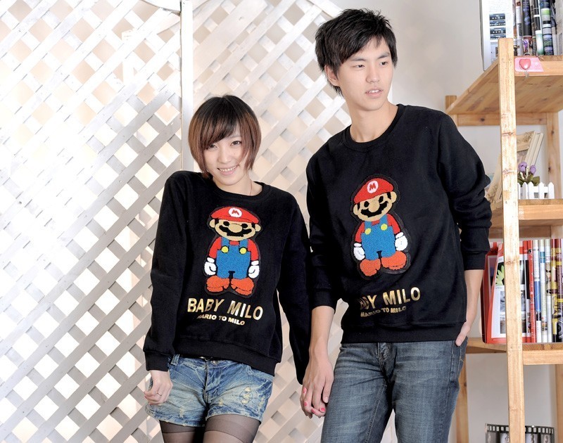 Mario mans and womens O neck Lovers Thick sweatshirt coat jumper 