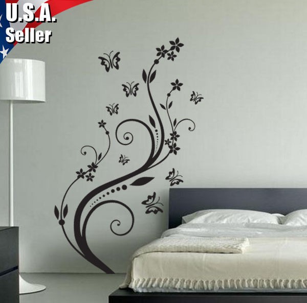 wall decal white flower