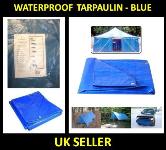   Tarpaulin Ground Sheet Waterproof Shed Rain Cover Camping Tarp Tent