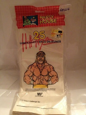 GBS)   WWF WWE WCW LJN Wrestling Lunch Bags   Hulk Hogan