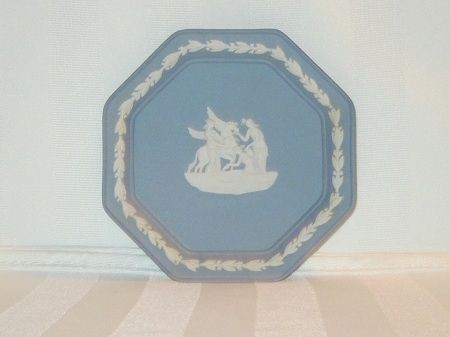 Charming Wedgwood Octagon Blue Jasperware Plaque