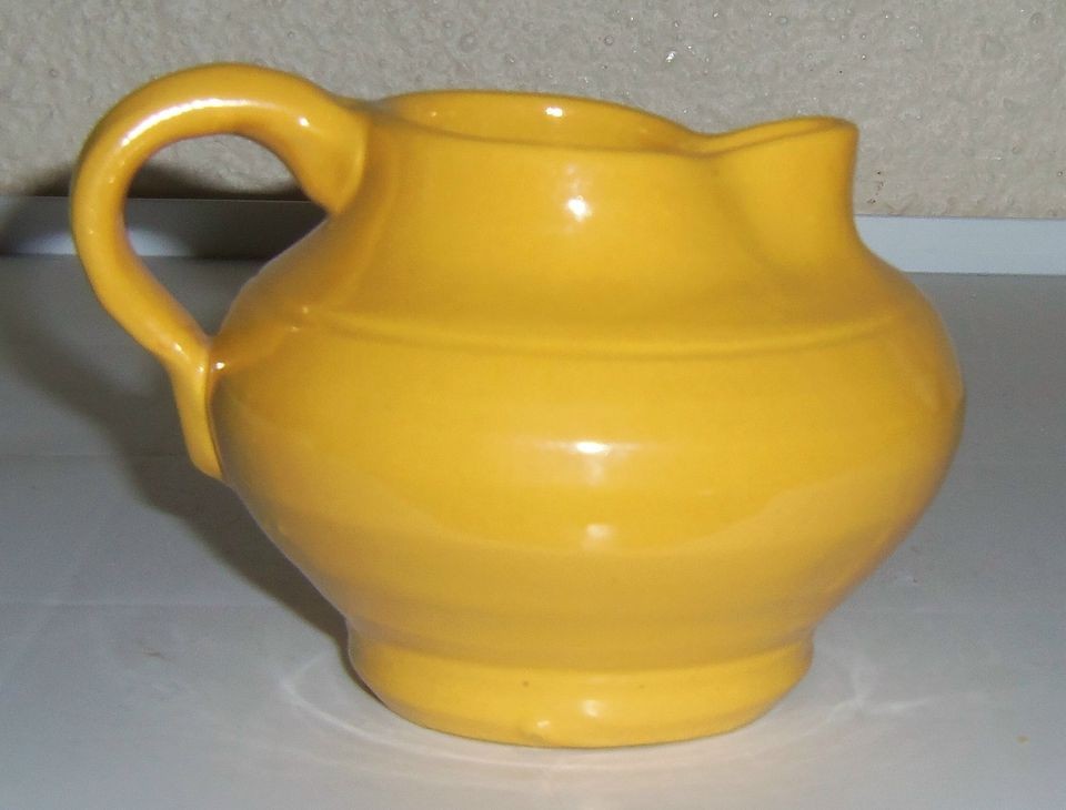 Bauer Pottery Matt Carlton Plain Ware Yellow Demi Creamer