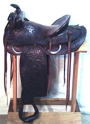 WESTERN SADDLE USED SADDLE BONA ALLEN SADDLE HORSE SADDLE VINTAGE 