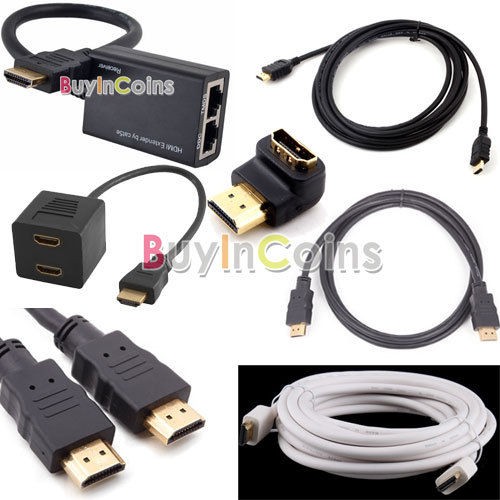   5M 3M HDMI Premium 1.3 M/M Extension Cable Splitter Adapter 1080P HDTV