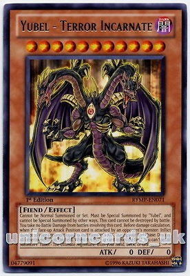 RYMP EN071 Yubel   Terror Incarnate Rare 1st Edition Mint YuGiOh Card