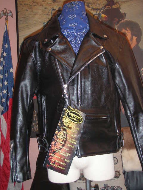 VANSON LEATHER JACKET, DOMINATOR, NEW, MADE IN USA, M/C, COMPETITION 