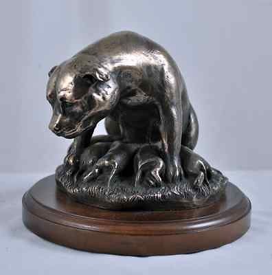 Stafforshire Bull Terrier with puppies statue figurine sculpture 