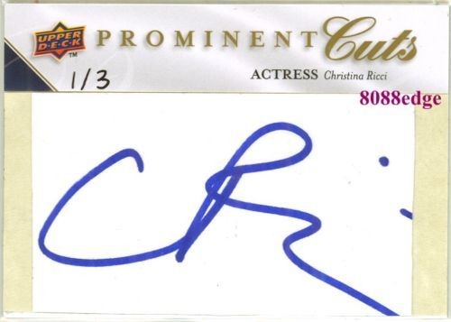 2009 PROMINENT CUTS PSA/DNA AUTO CHRISTINA RICCI #1/3 AUTOGRAPH 