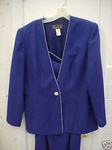 Alex Evenings Purple Dress With Jacket Rhinestones Size 18 Formal 