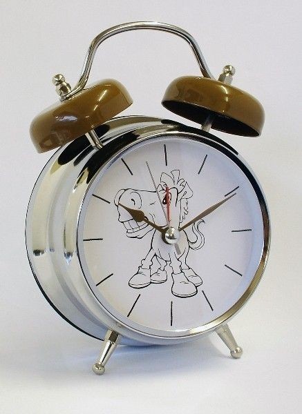 TRADITIONAL ALARM CLOCK WITH UNIQUE HORSE VOICE ALARM