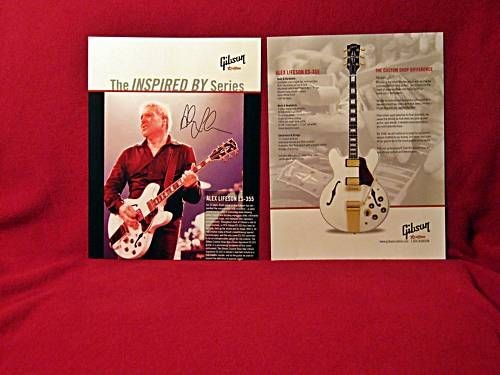 Rush *Alex Lifeson* ES 355 2 Sided Gibson Promo Flier