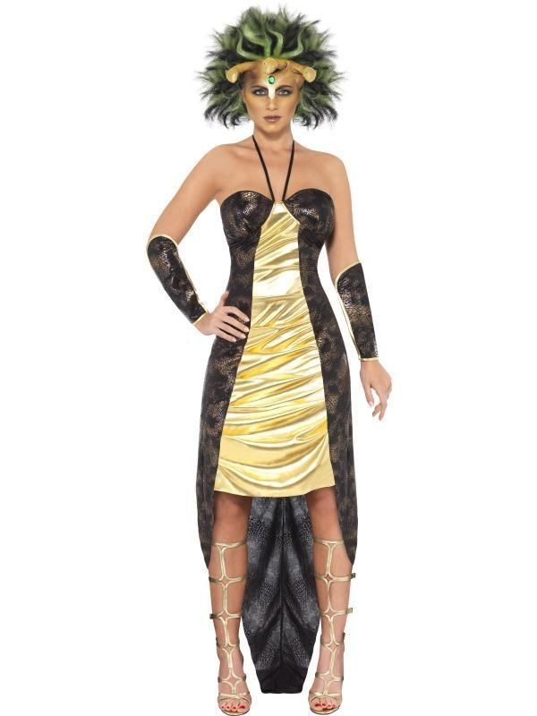 Adult Womens Medusa Monsters & Mummies Smiffys Halloween Fancy Dress 