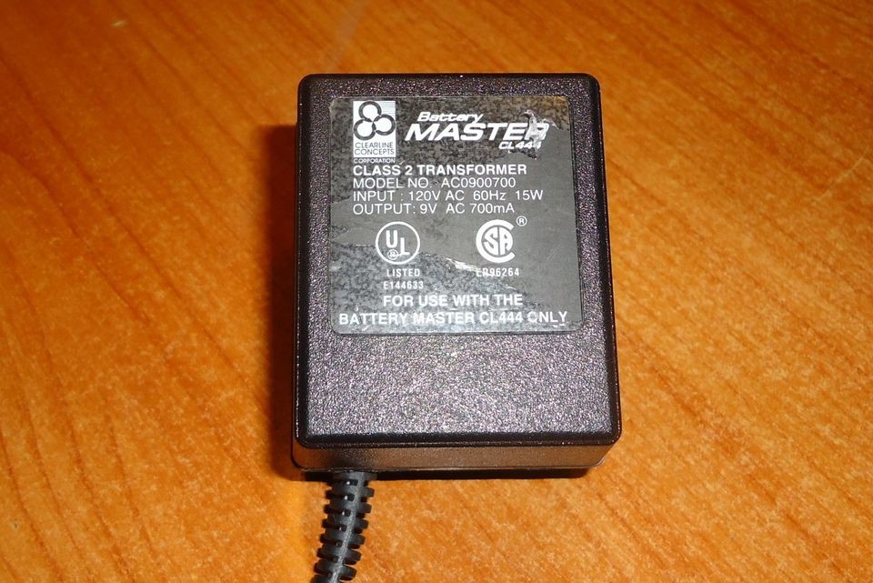 AC Adapter   Power Supply   9 Volt AC 700mA   #752   Battery Master 