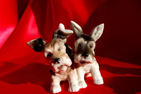   GErmany Budau Scottish terrier Norwich dog Skye Porcelain Aberdeen