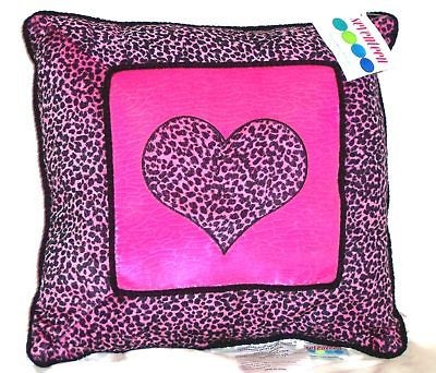 JCP SEVENTEEN THROW BED PILLOW NATASHA PINK / BLACK NWT